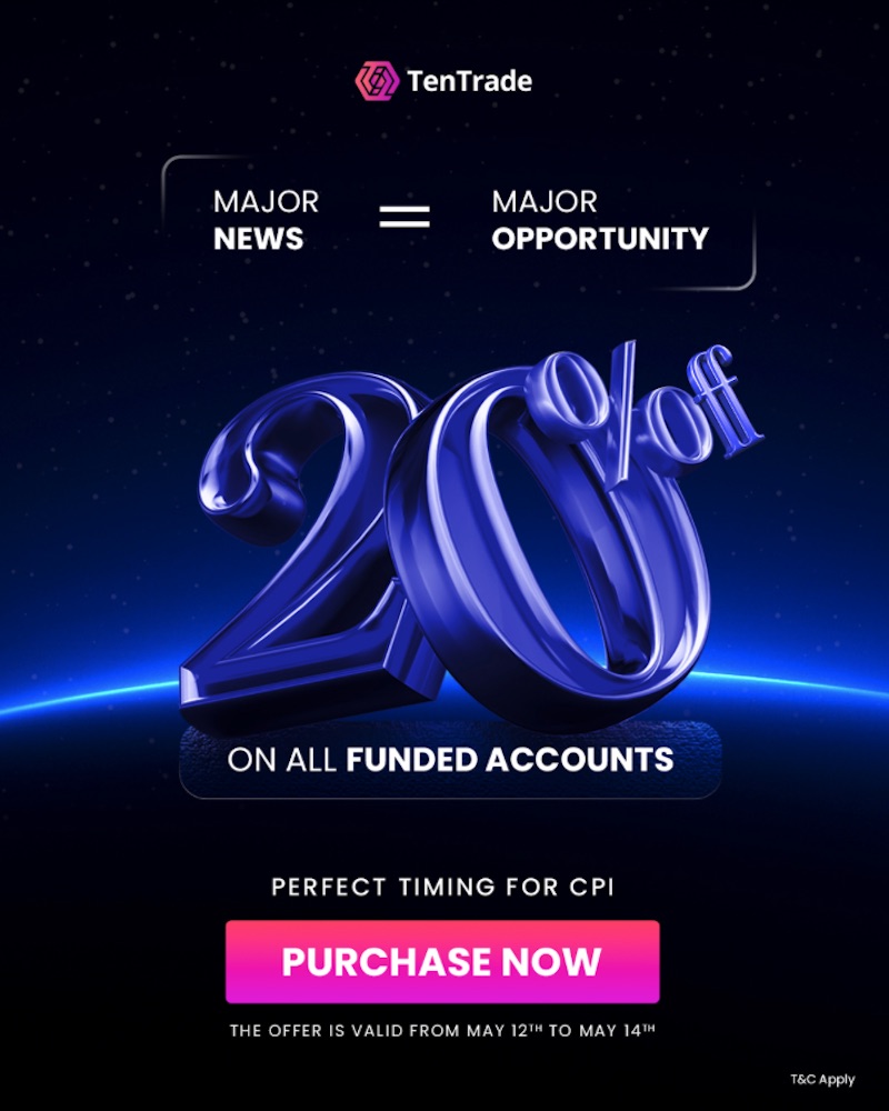 TenTrade Announces 20% Discount on Funded Accounts During CPI Week Promotion